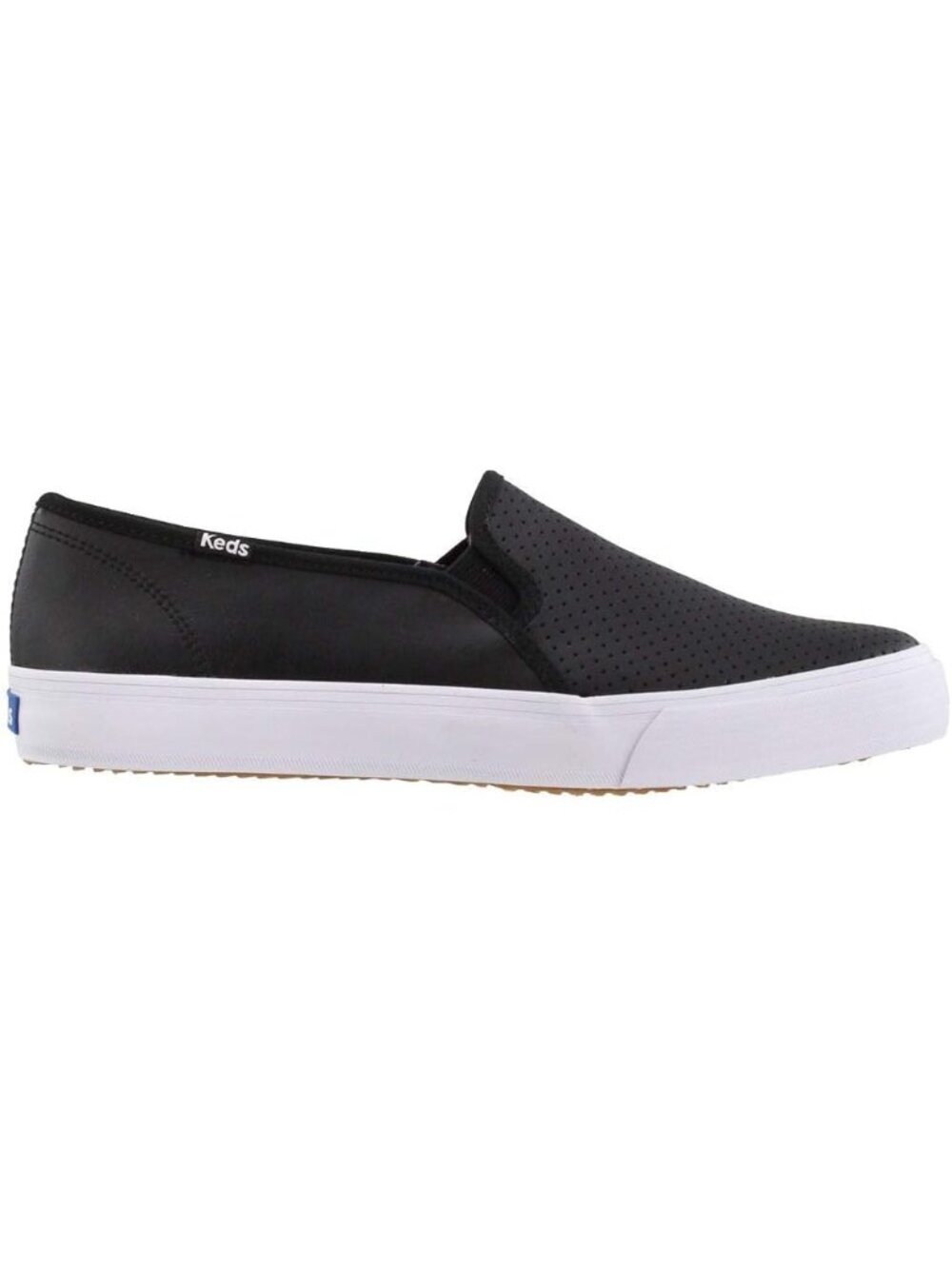 Keds Women's Double Decker Slip on Sneaker - WH56580, Black Perforated - US 7